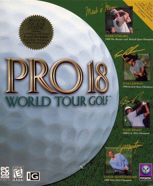 Pro 18 World Tour Golf box art for Playstation